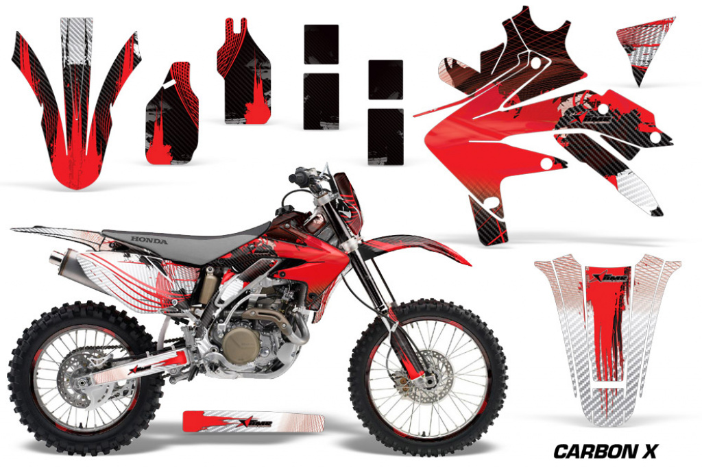 Carbon-X Red with number plates for Honda CRF450X 2005-2016