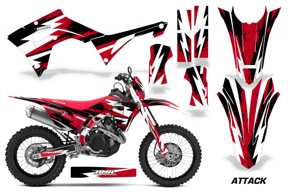 Attack Rot mit Nummernfeldern für Honda CRF450X 2017-2024