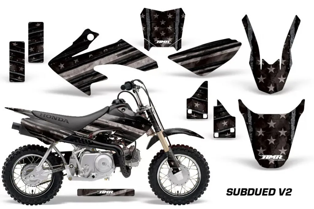 Subdued V2 with number plates for Honda CRF50 2004-2013