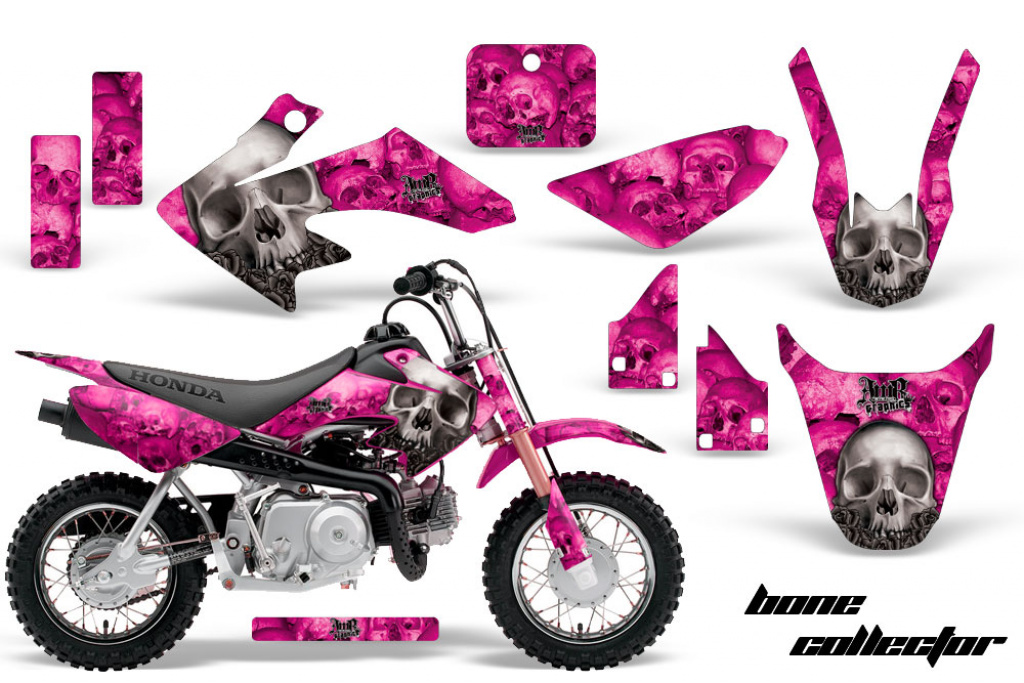 Bone Collector Pink with number plates for Honda CRF50 2004-2013