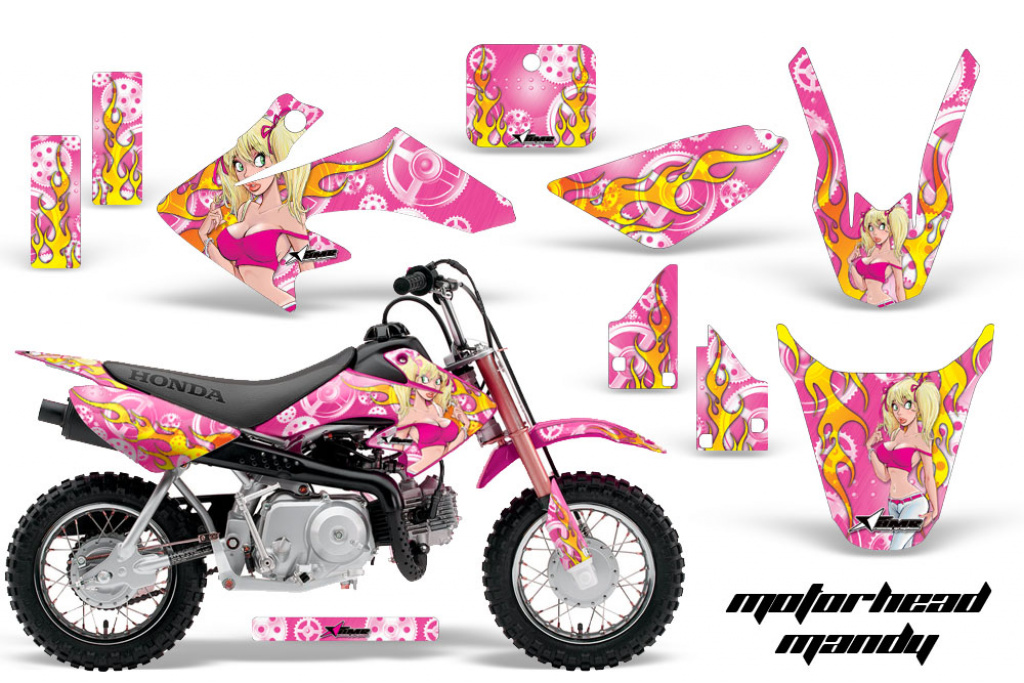 Motorhead Mandy Pink with number plates for Honda CRF50 2004-2013