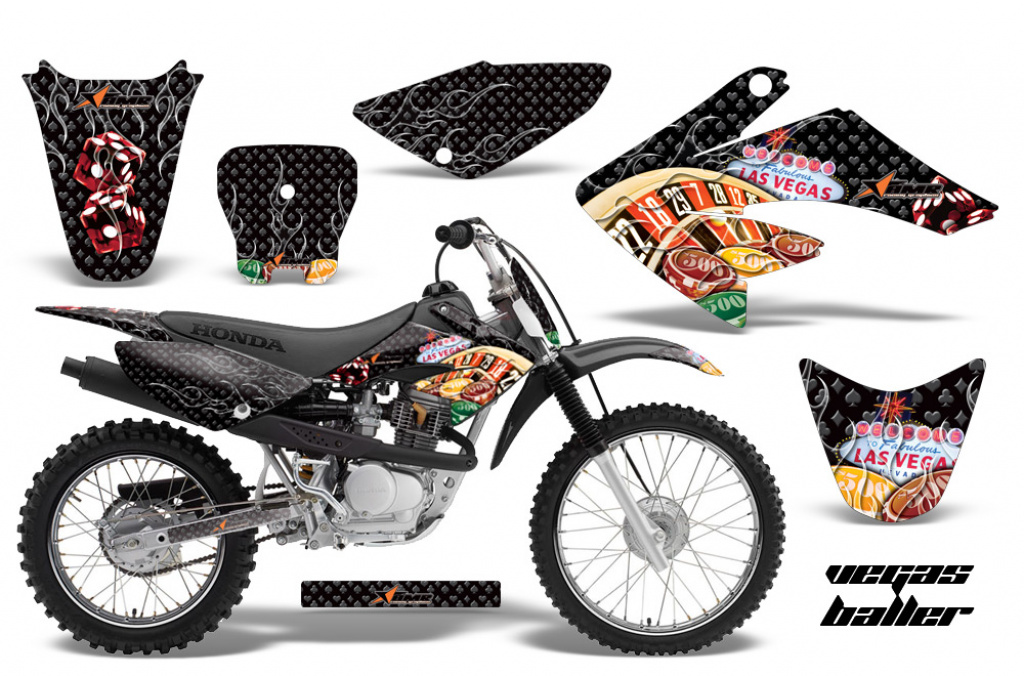 Vegas Baller Black with number plates for Honda CRF80/CRF100 2004-2010