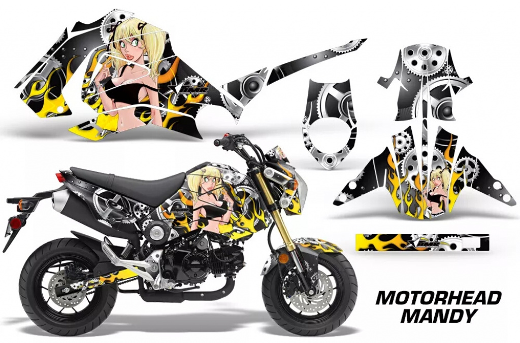 Motorhead Mandy Schwarz für Honda Grom 125 2013-2016