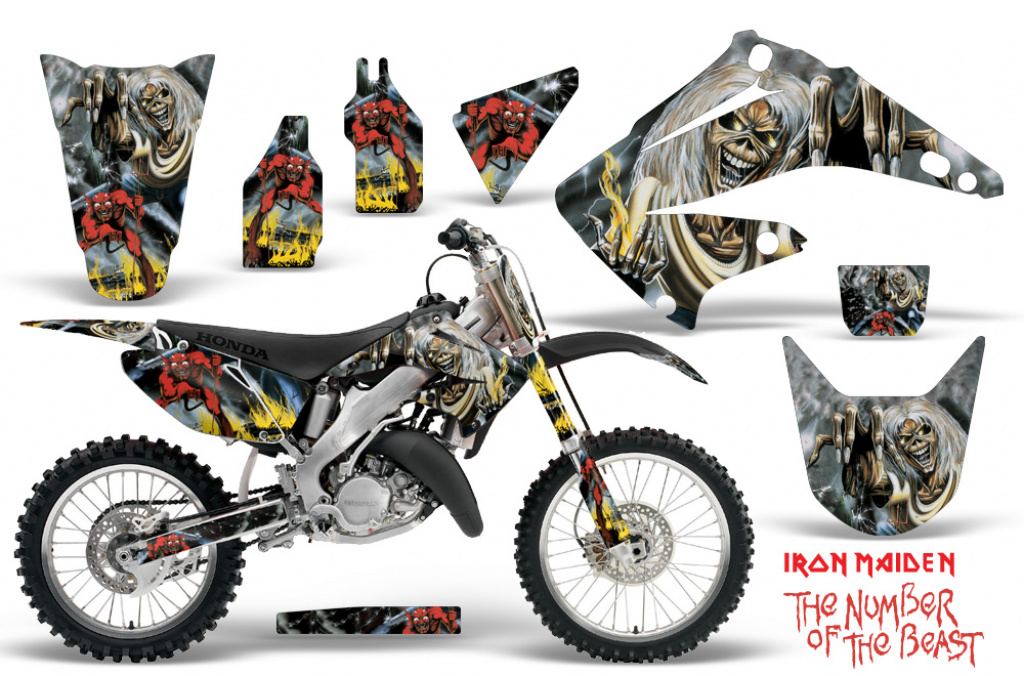 Iron Maiden - Number of the Beast mit Nummernfelder für Honda CR250 1995-2015