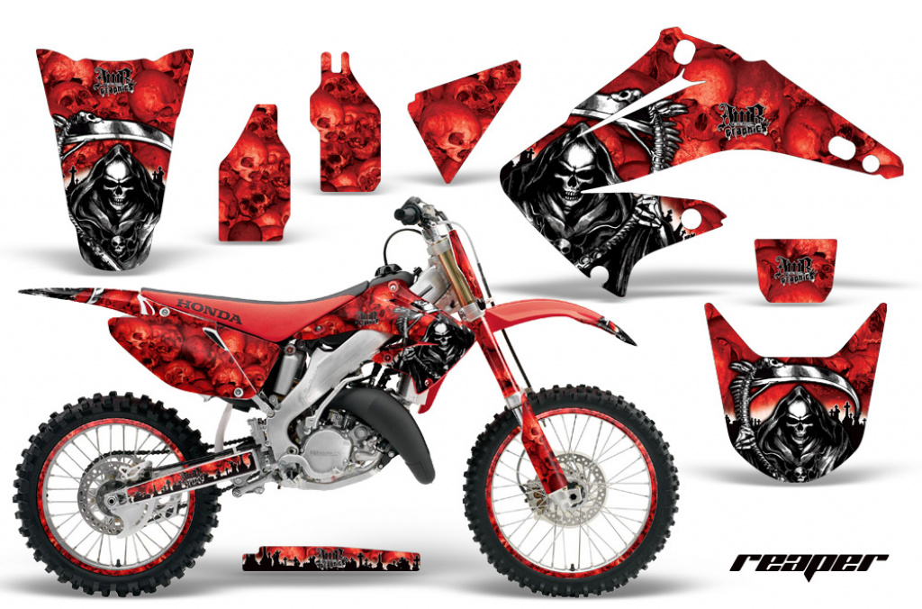 Reaper Rot mit Nummernfeldern für Honda CR250 1995-2015