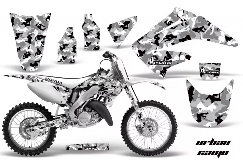 Urban Camo Weiß ohne Nummernfeldern für Honda CR250 1995-2015