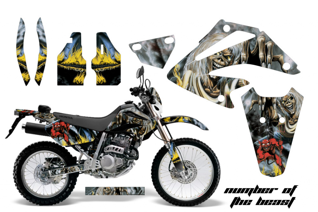 Iron Maiden - Number of the Beast mit Nummernfelder für Honda XR250 SM 2003-2005
