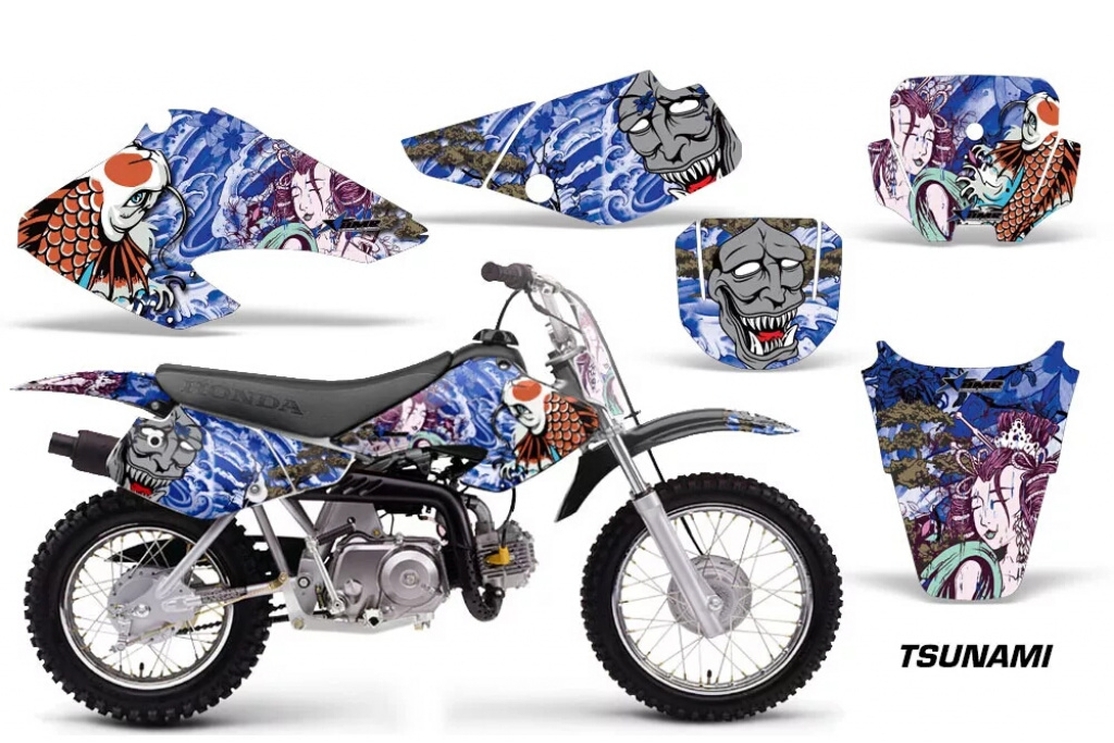 Tsunami Blue with number plates for Honda XR70 2001-2003