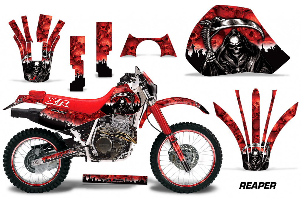 Reaper Rot mit Nummernfeldern für Honda XR600R 1988-2000