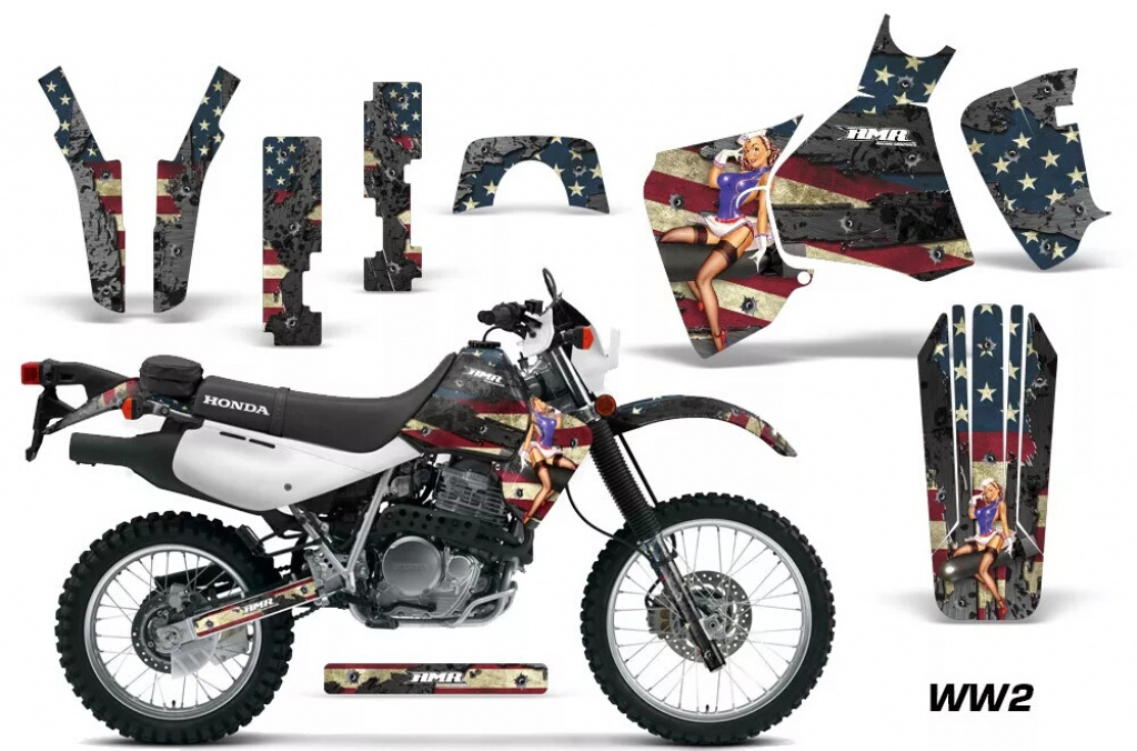 World War 2 ohne Nummernfeldern für Honda XR650L 1993-2018