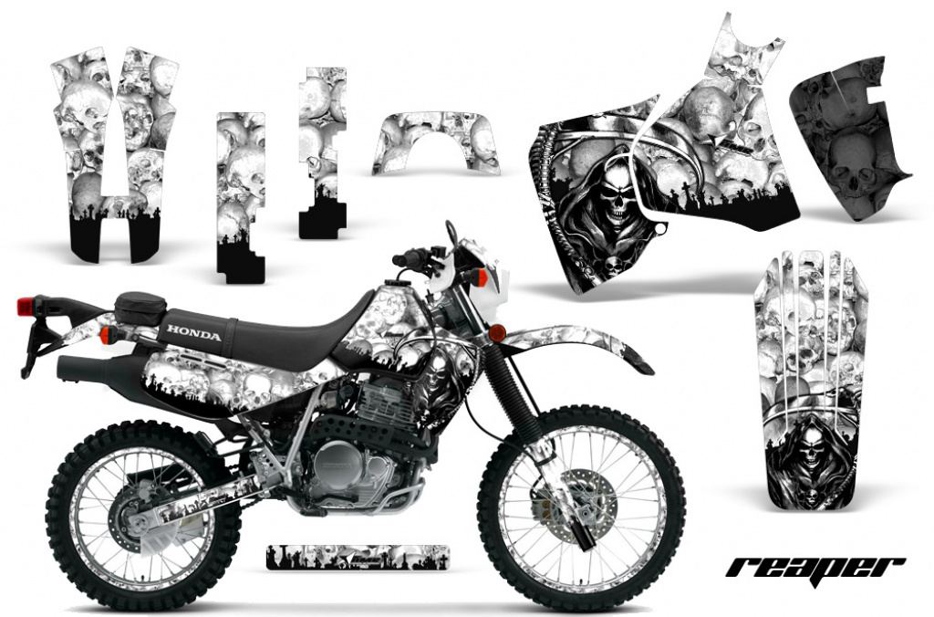 Reaper Weiß mit Nummernfeldern für Honda XR650L 1993-2018