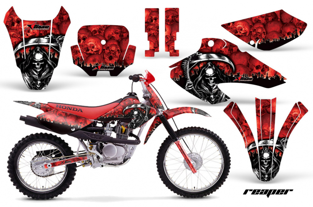 Reaper Red with number plates for Honda XR80/XR100 2001-2003