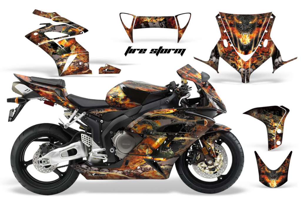 Firestorm Schwarz für Honda Sport Bike CBR 1000RR 2004-2005