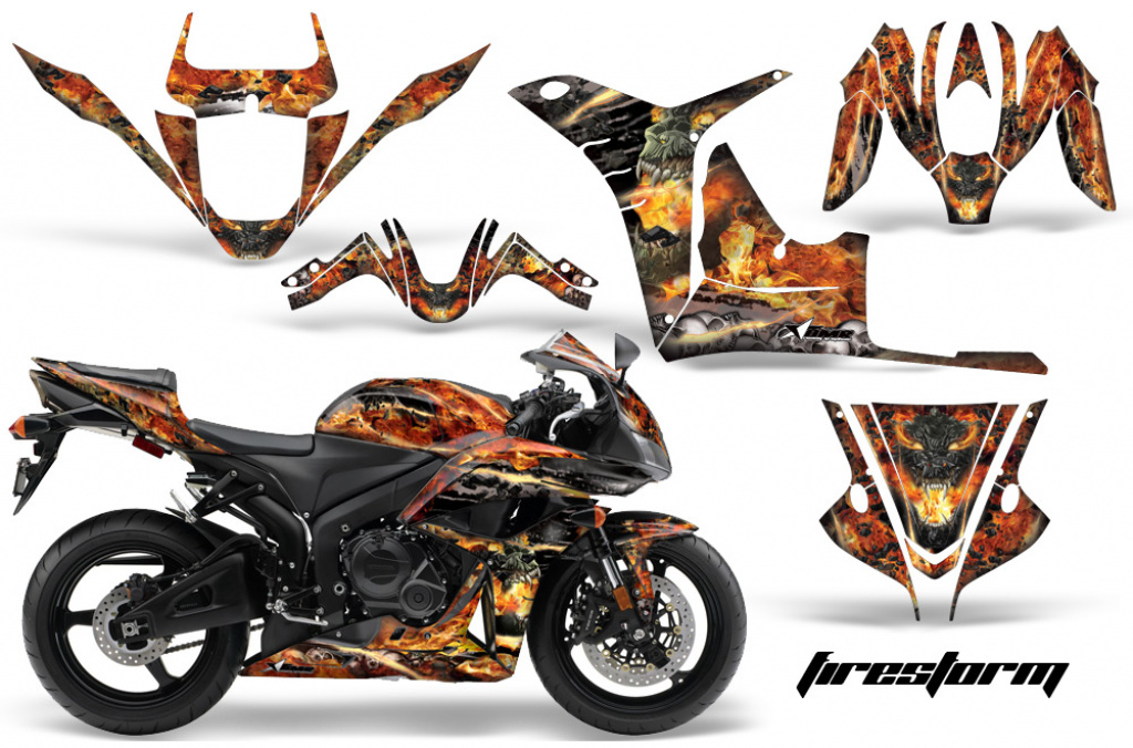 Firestorm Schwarz für Honda Sport Bike CBR 600RR 2007-2008