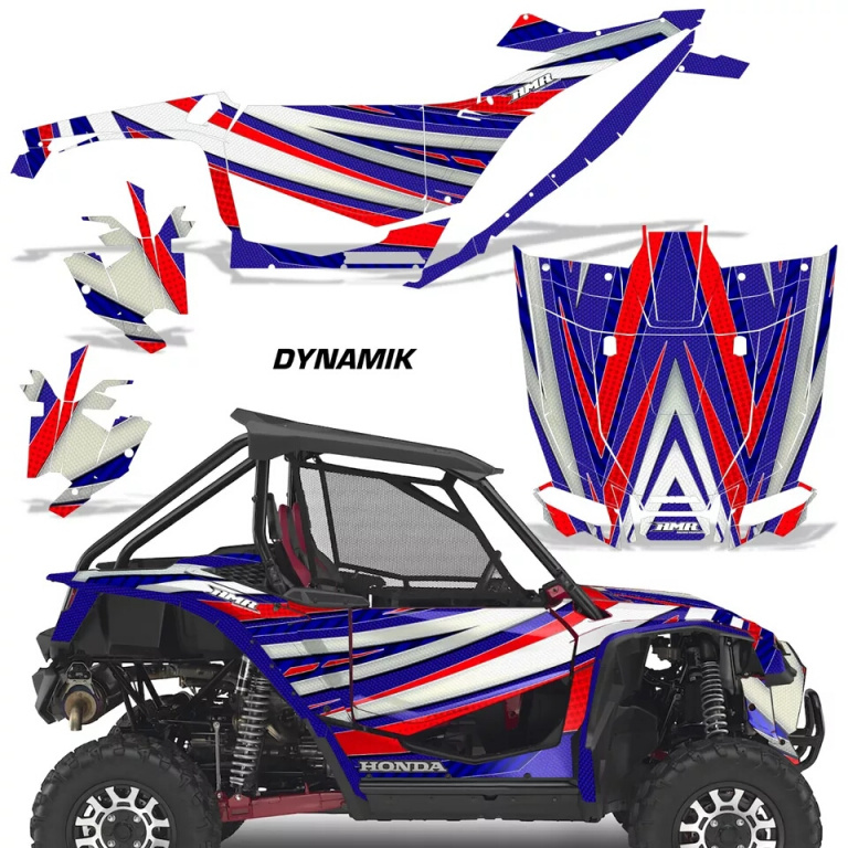 Dynamik Background = Blue, Design color = Red for Honda Talon 1000X/R 2 Door 2019-2022