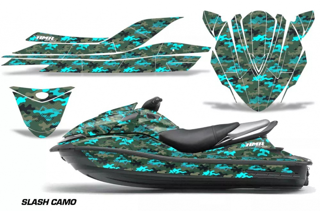 Slash Camo Teal Blau für Kawasaki 250X/260X/260LX 2007-2012
