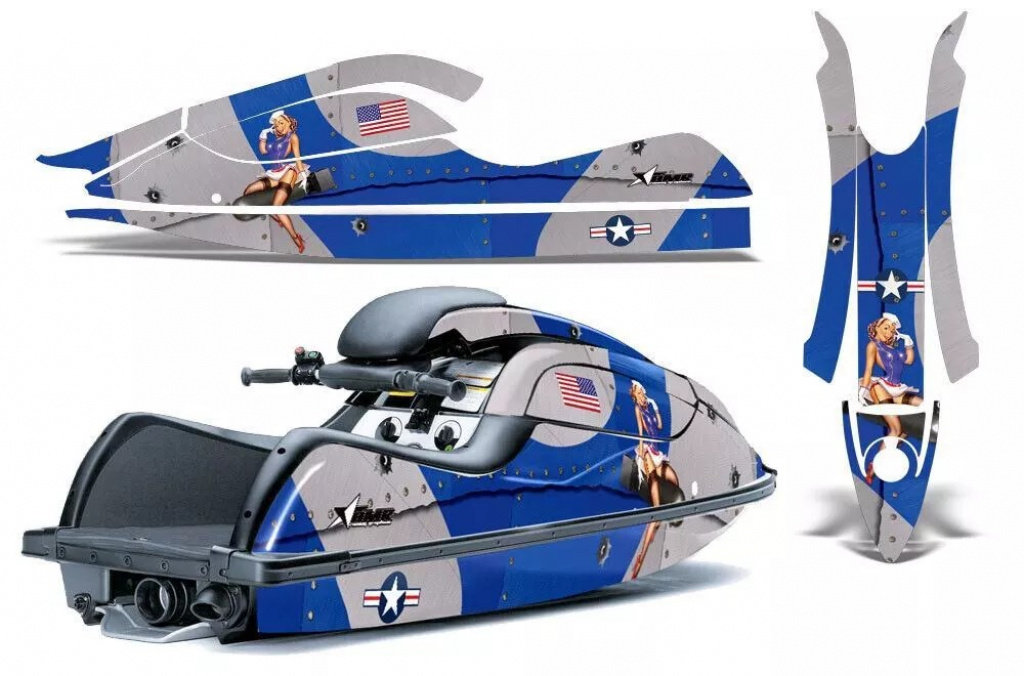 T-Bomber Blau für Kawasaki 800 SX/SX-R/R 2003-2012
