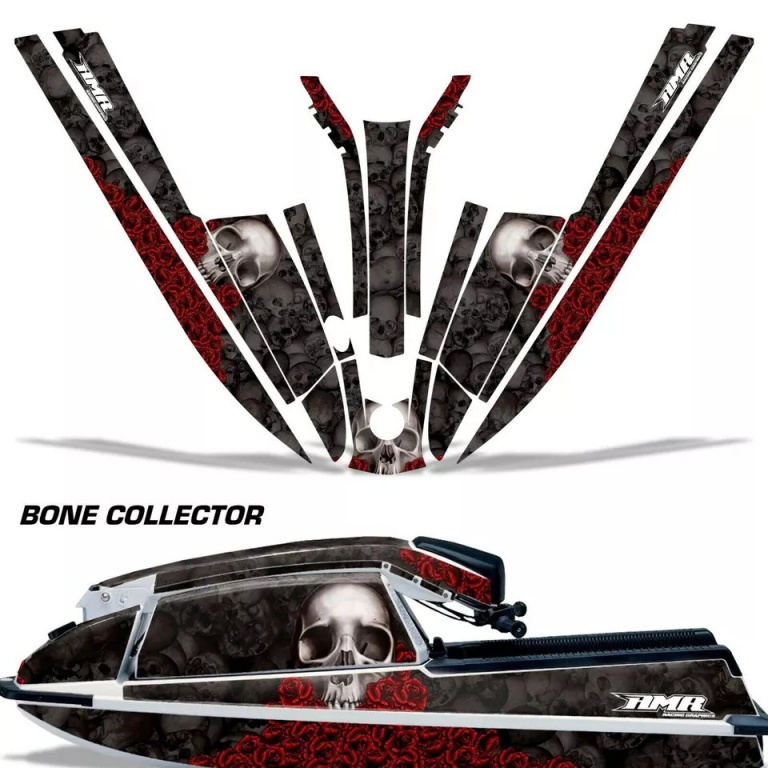 Bone Collector Schwarz für Kawasaki 440/550 SX 1982-1995