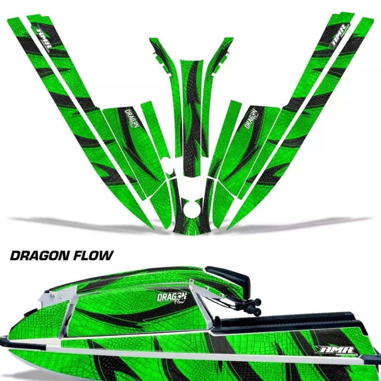 Dragon Flow Grün für Kawasaki 440/550 SX 1982-1995