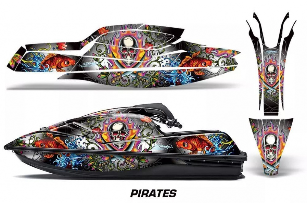 Ed-Hardy -Pirates Weiß für Kawasaki SX-R SXR JS1500 2017-2022