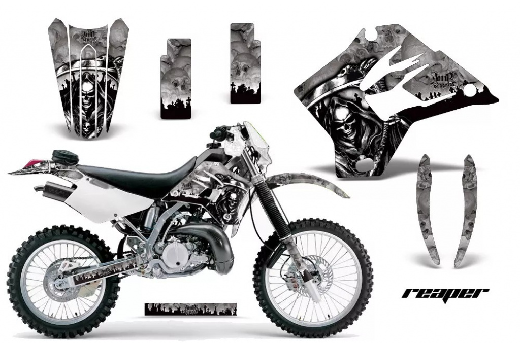 Reaper Silber ohne Nummernfeldern für Kawasaki KDX200 1995-2006