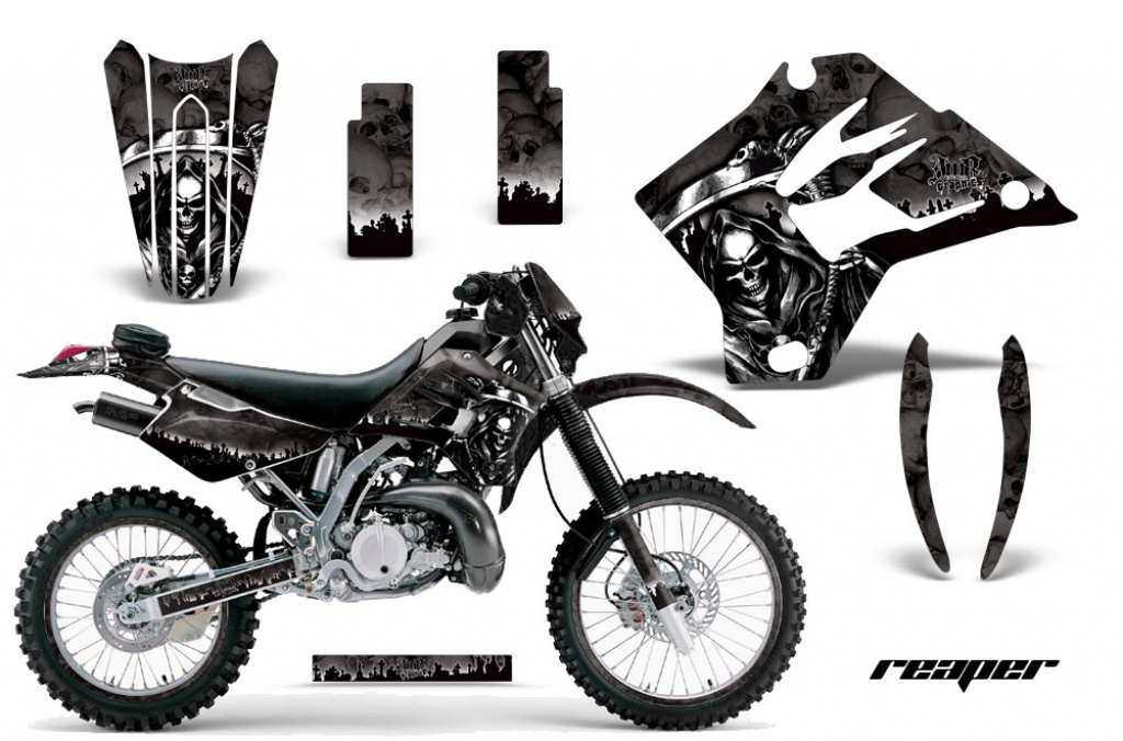 Reaper Schwarz mit Nummernfeldern für Kawasaki KDX200 1995-2006