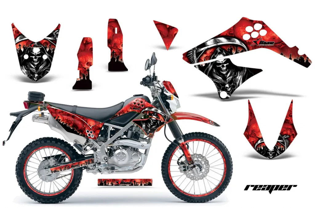 Reaper Rot mit Nummernfeldern für Kawasaki KLX125 D-Tracker 2010-2016