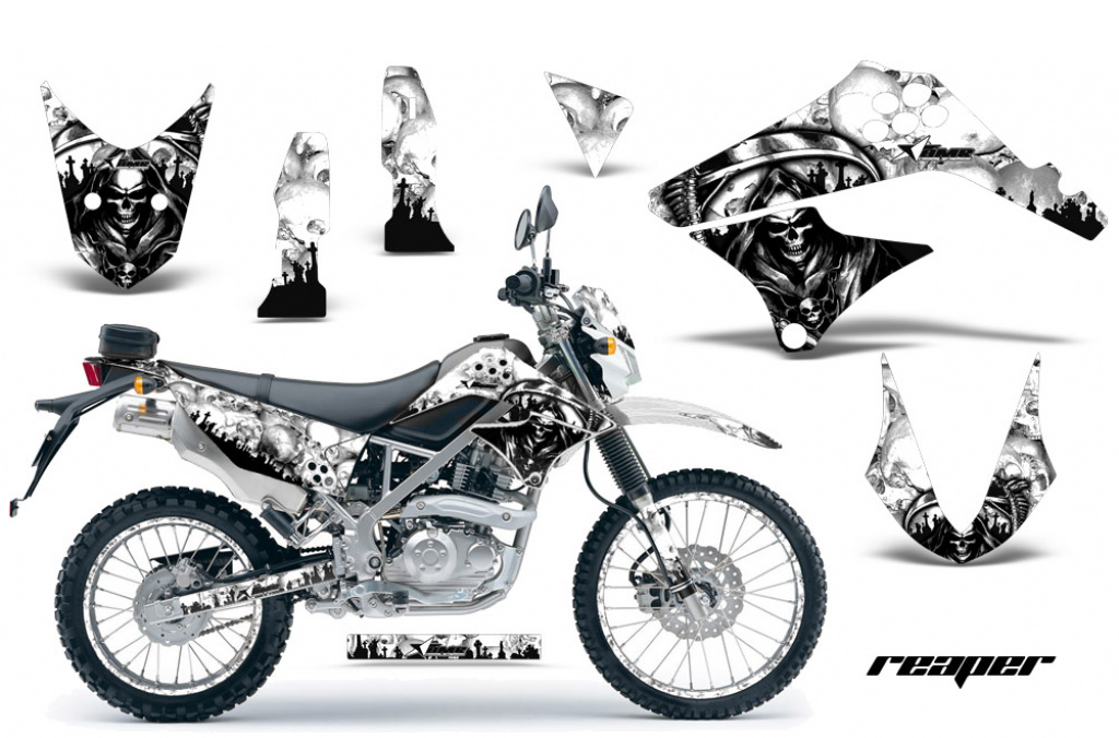 Reaper White with number plates for Kawasaki KLX125 D-Tracker 2010-2016