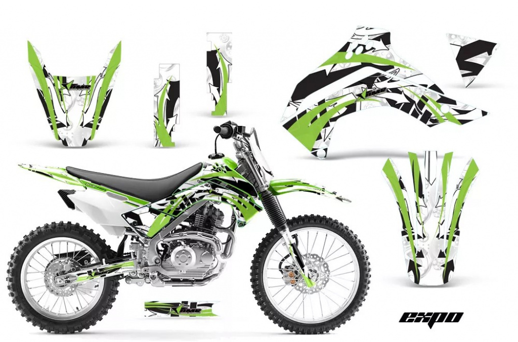 Expo Grün ohne Nummernfeldern für Kawasaki KLX140 2008-2019