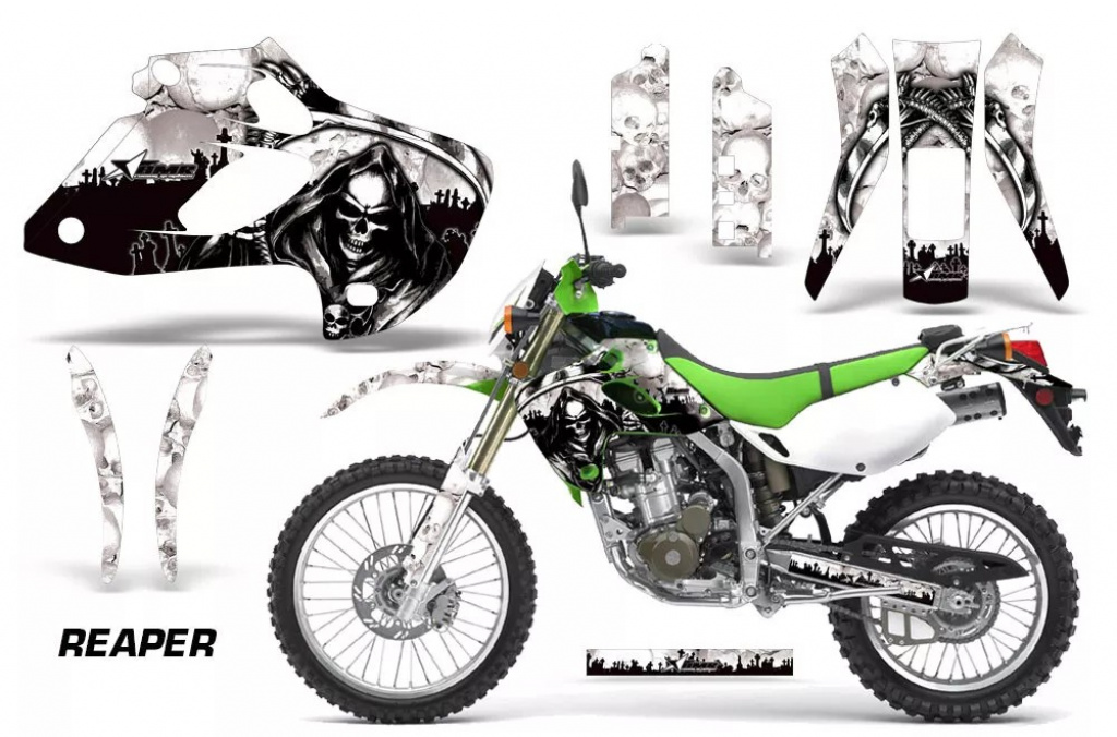 Reaper Weiß ohne Nummernfeldern für Kawasaki KLX250 1998-2003
