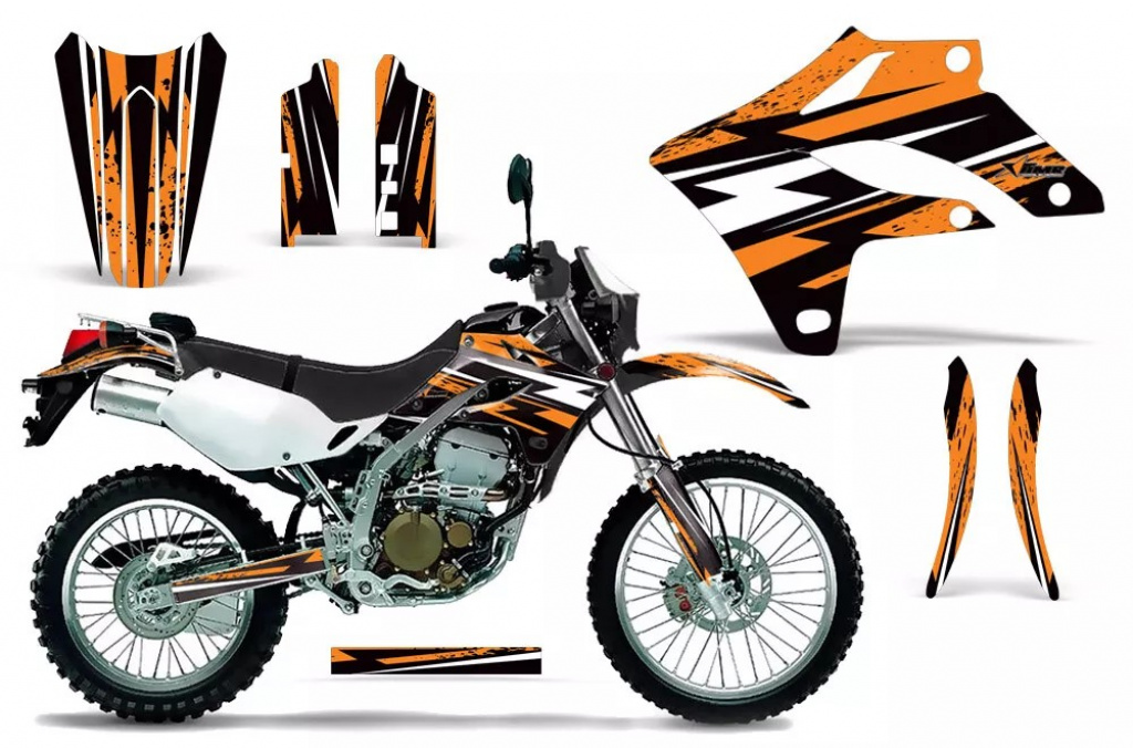 Attack Orange ohne Nummernfeldern für Kawasaki KLX250 2004-2007