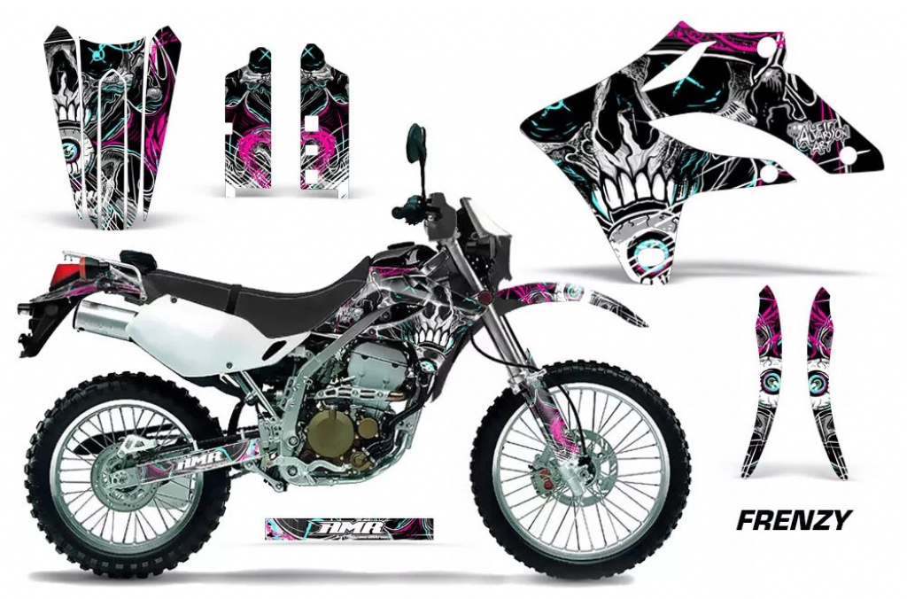 Frenzy Silber ohne Nummernfeldern für Kawasaki KLX250 2004-2007
