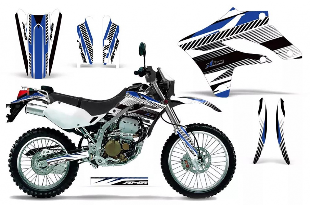 Teck Blau ohne Nummernfeldern für Kawasaki KLX250 2004-2007