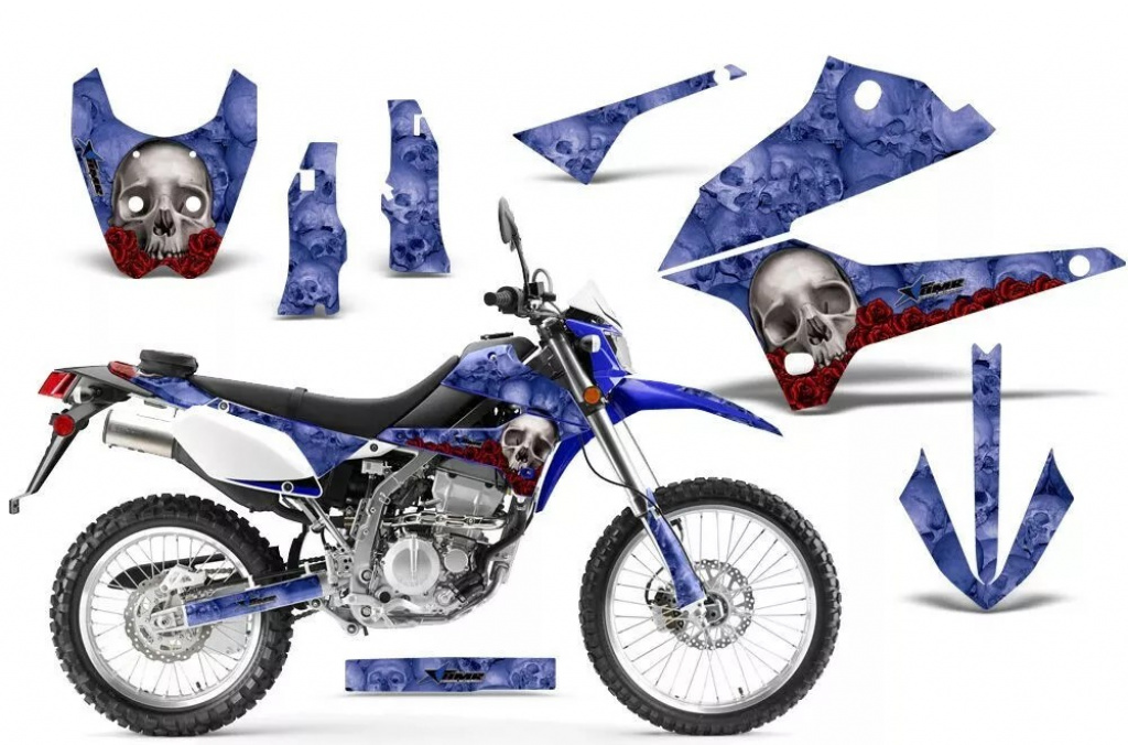 Bone Collector Blau ohne Nummernfeldern für Kawasaki KLX250 2008-2018