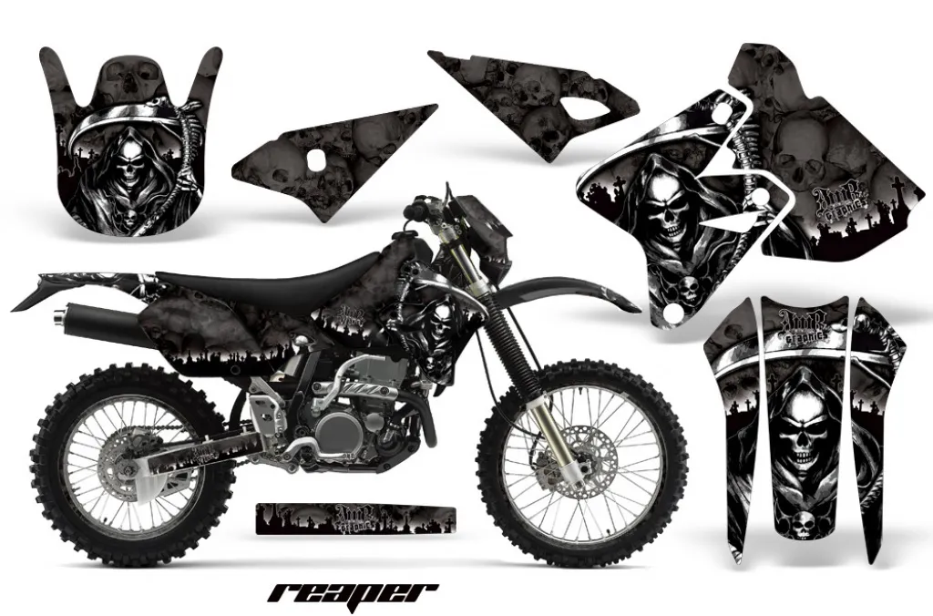 Reaper Schwarz mit Nummernfeldern für Kawasaki KLX400 2000-2016
