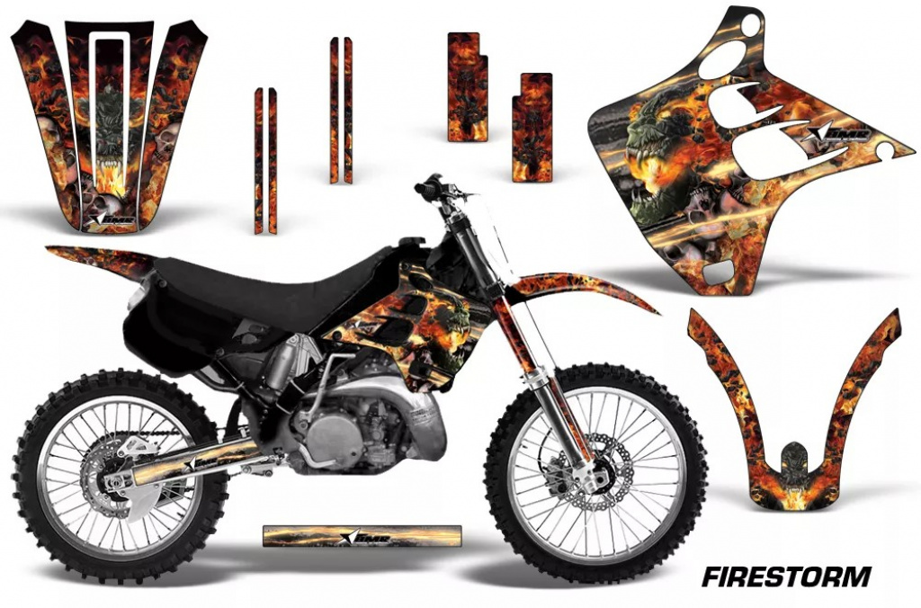 Firestorm Schwarz ohne Nummernfeldern für Kawasaki KX125/250 1990-1991