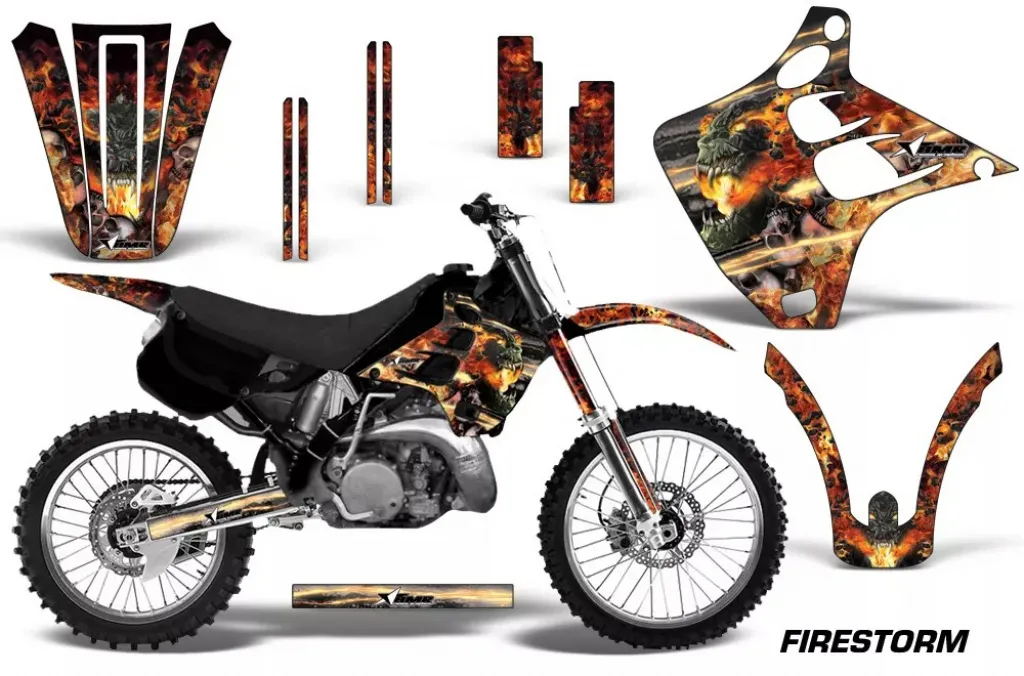 Firestorm Schwarz ohne Nummernfeldern für Kawasaki KX125/250 1990-1991