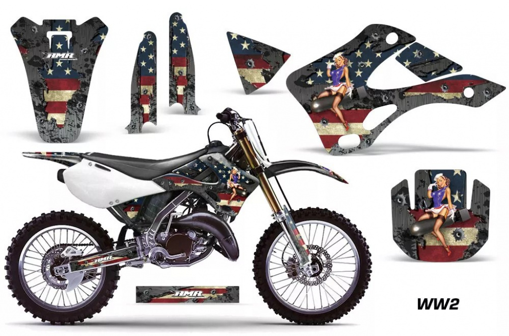 World War 2 ohne Nummernfeldern für Kawasaki KX125/250 1999-2002