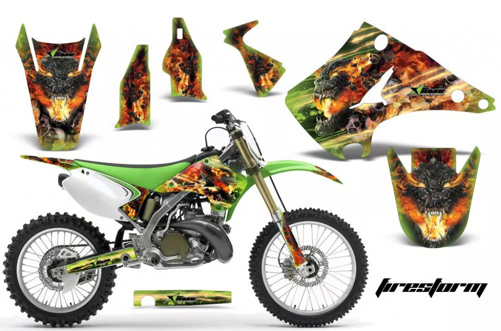 Firestorm Grün ohne Nummernfeldern für Kawasaki KX125/250 2003-2016