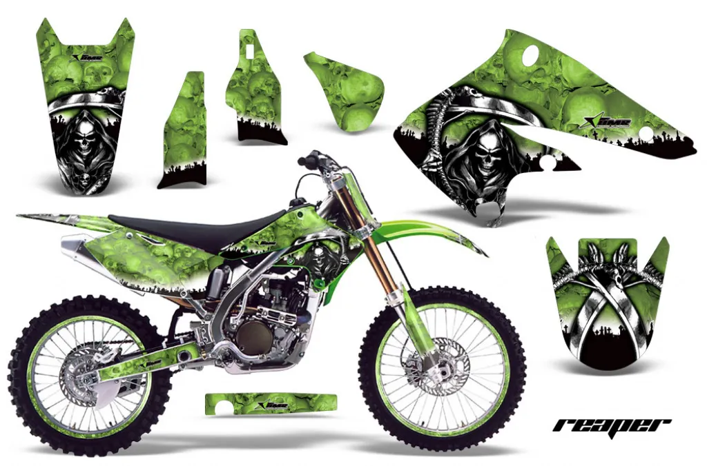 Reaper Grün mit Nummernfeldern für Kawasaki KX250F 2004-2005