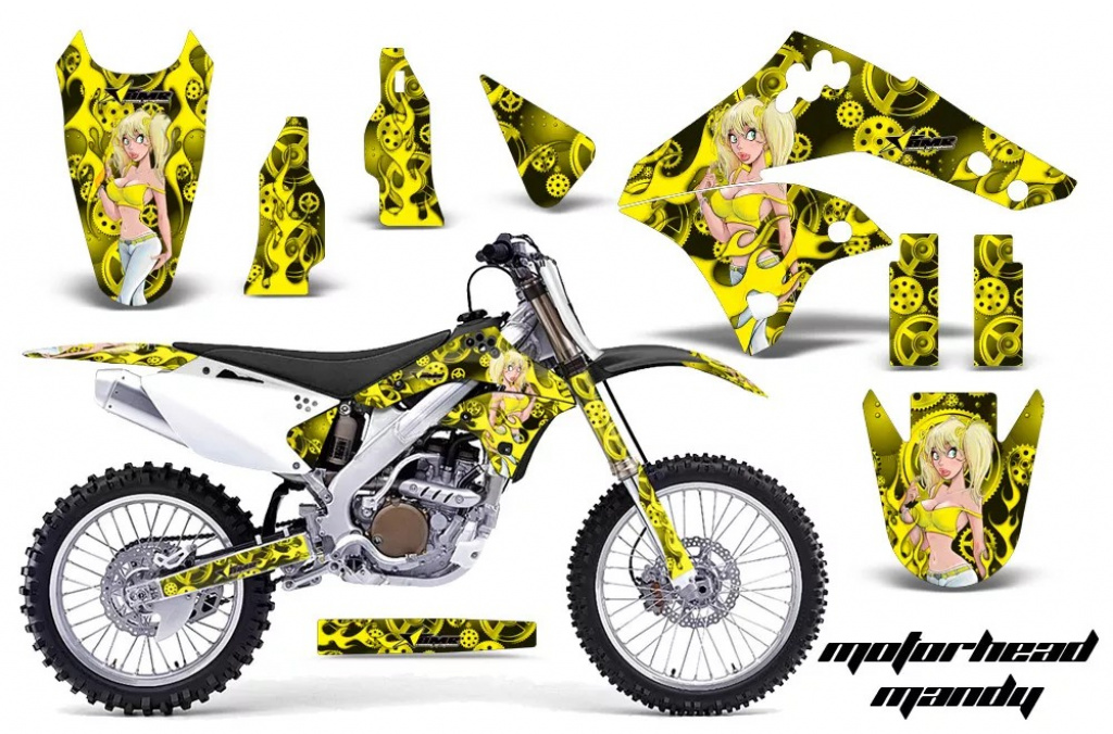 Motorhead Mandy Yellow without number plates for Kawasaki KX250F 2006-2008