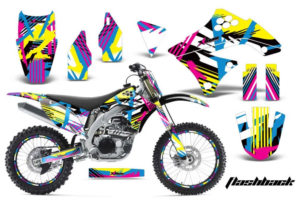 Flashback mit Nummernfeldern für Kawasaki KX250F 2009-2012
