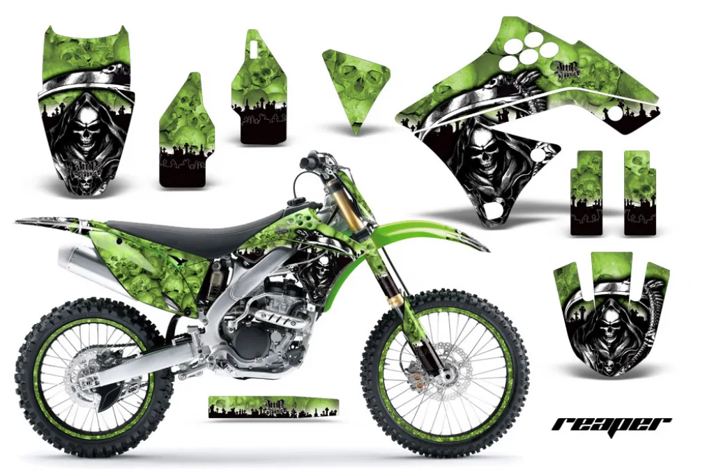 Reaper Grün mit Nummernfeldern für Kawasaki KX250F 2009-2012