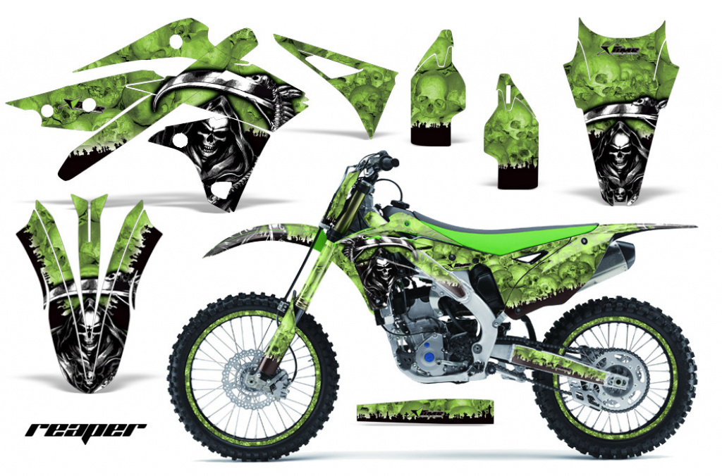 Reaper Grün mit Nummernfeldern für Kawasaki KX250F 2013-2016