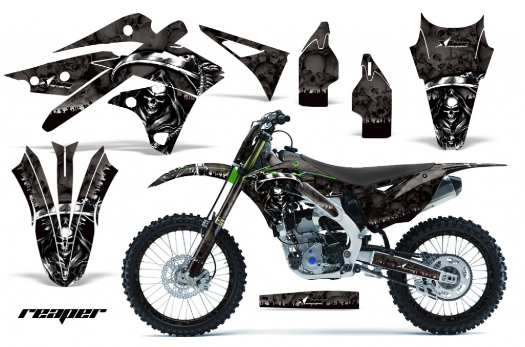 Reaper Schwarz mit Nummernfeldern für Kawasaki KX250F 2013-2016
