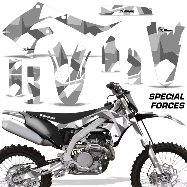 Special Forces Weiß ohne Nummernfeldern für Kawasaki KX450F 2019-2023