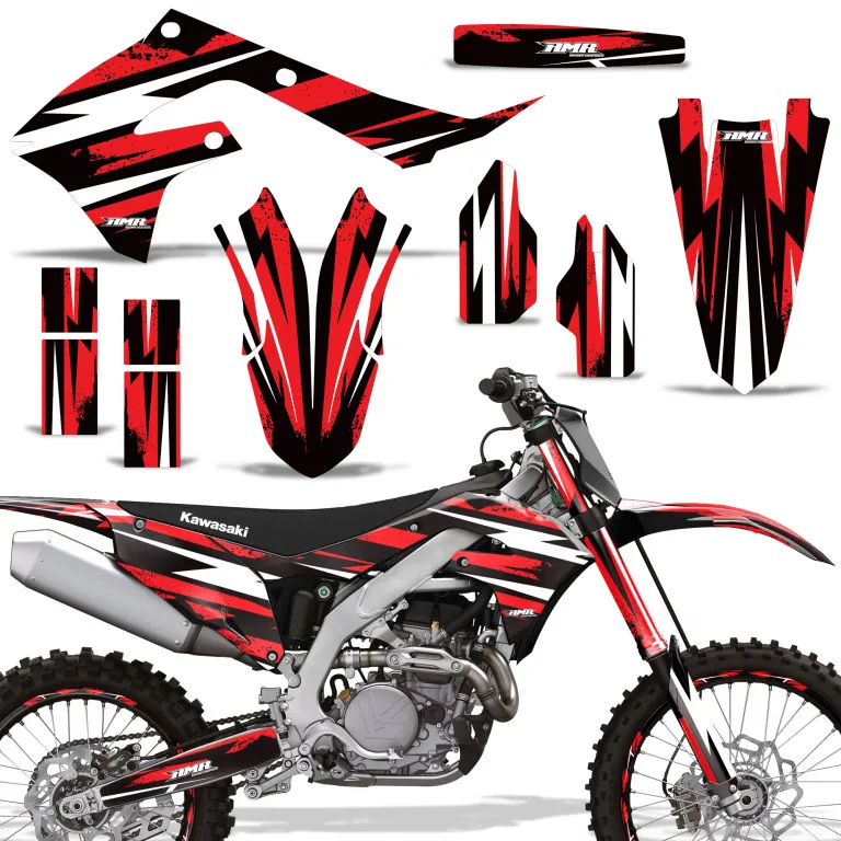 Attack Rot mit Nummernfeldern für Kawasaki KX450F 2019-2023