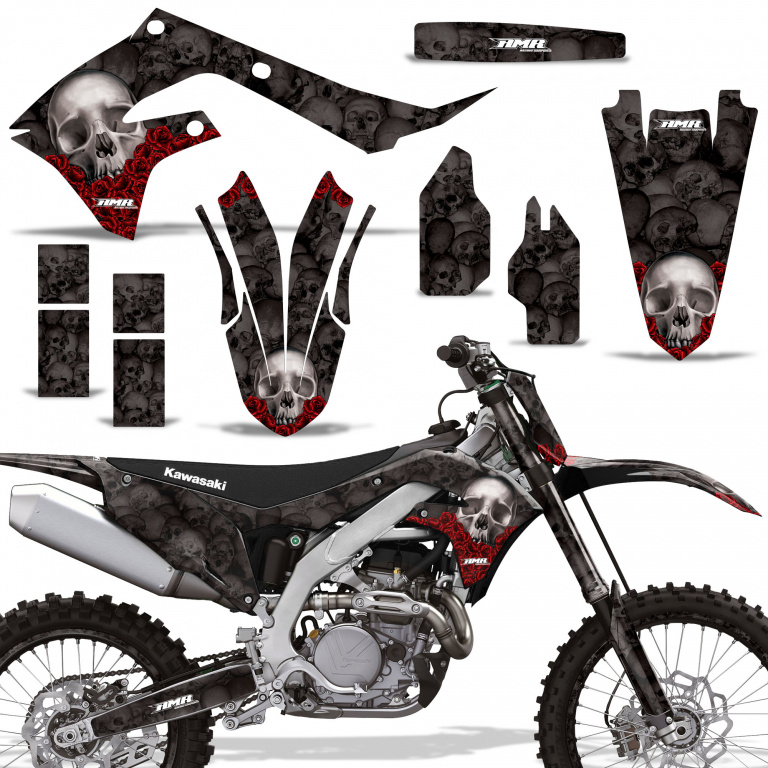 Bone Collector Black with number plates for Kawasaki KX450F 2019-2023
