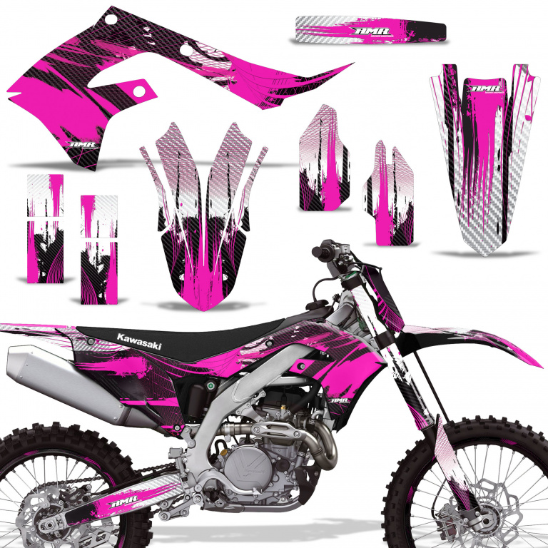Carbon-X Pink with number plates for Kawasaki KX450F 2019-2023