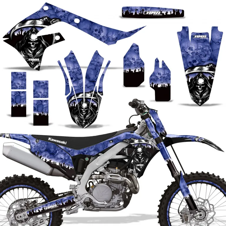 Reaper Blau mit Nummernfeldern für Kawasaki KX450F 2019-2023